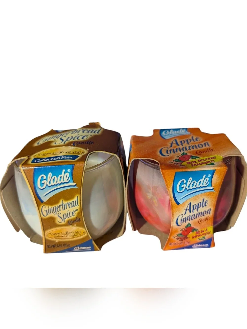 Vintage Y2K Glade Candle Scents Apple‎ Cinnamon Gingerbread Spice Kincaid NIP